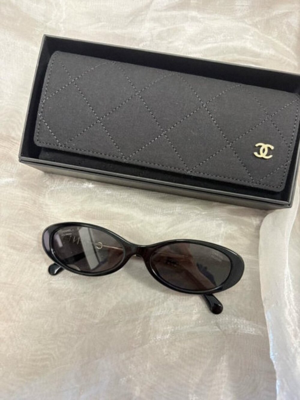 Chanel Oval Frame Sunglasses - with Box